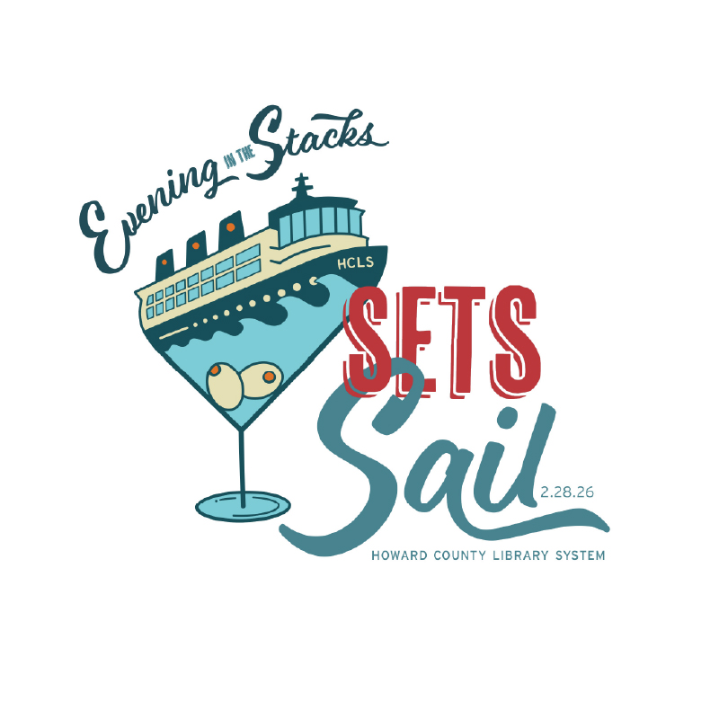 a boat in a martini glass with two olives. and text that says set sail.