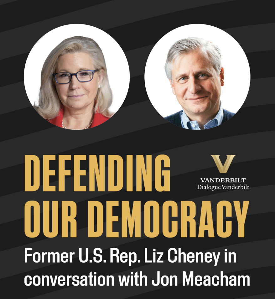 Image for “Defending Our Democracy,” Liz Cheney discussed the future of her party and the fate of our country