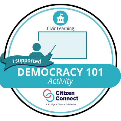 Democracy 101 badge